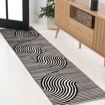 Skagen Minimalist Curve Geometric Area Rug